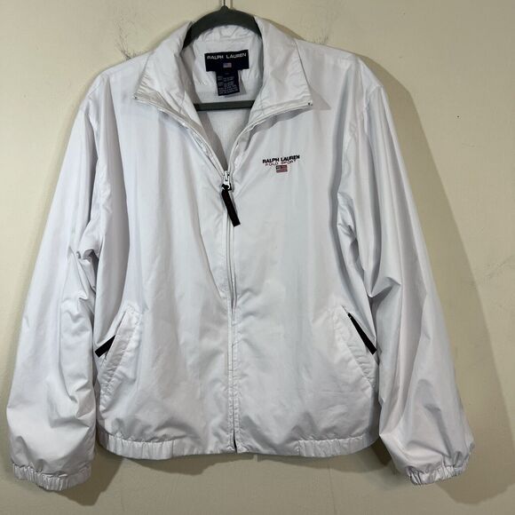 Ralph Lauren Polo Sport 90s Windbreaker Mesh Lined Spellout Medium READ - Picture 1 of 9